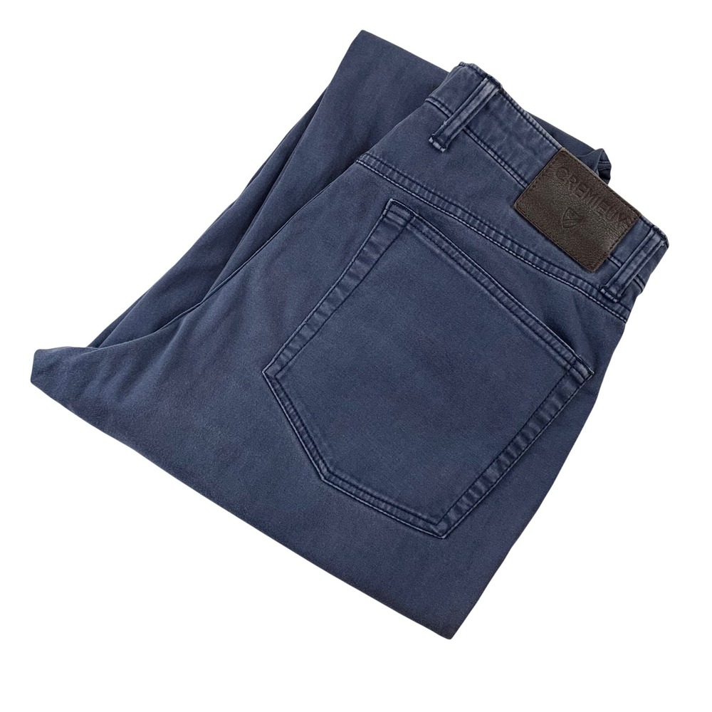 Cremieux Comfort Stretch Mens Blue Gray Straight Leg Pants 32x30 Cotton Blend